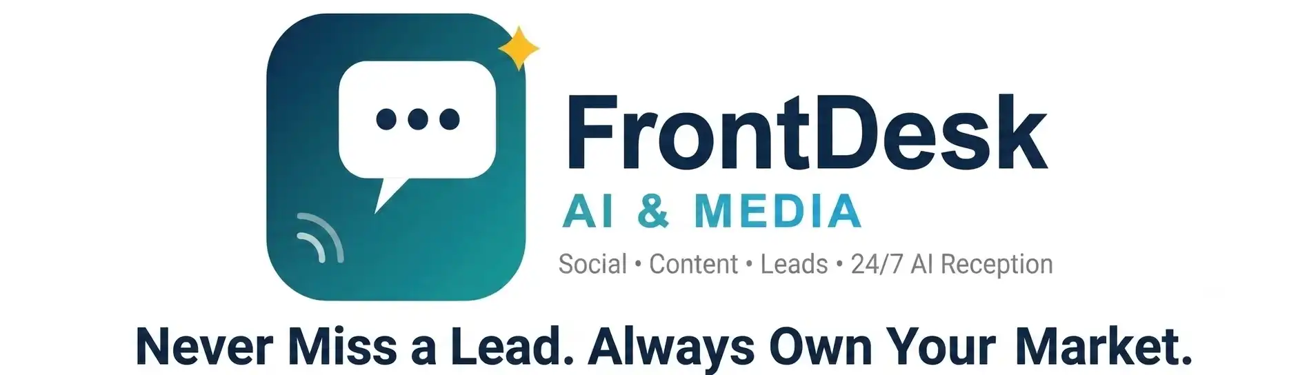 logo for FrontDesk AI & Media